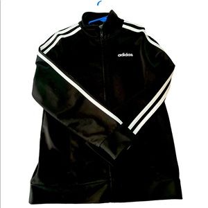 Adidas full zip jacket. Black size 14